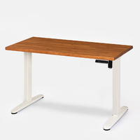 Bàn nâng hạ Taxua Edge - By NiceDesign (Cao Cấp) (Màu Nâu - Khung trắng - Mới, Full box, Chính hãng) (NDSD23TAXU05)