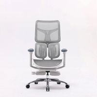 Ghế Công Thái Học Sihoo Doro S100 (Có kê chân - White - Grey - Mới, Full box, Chính hãng)