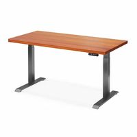 Bàn nâng hạ Cao Cấp FANSI - By NiceDesign (Cao Cấp) (Vân gỗ sáng - 152.4x76.2x3.3cm - Khung vuông đen - Outlet, Chính hãng) (NDSD23FANS05)