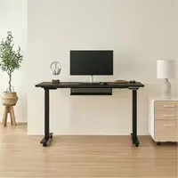 Bàn nâng hạ Pure Edge - By NiceDesign (Mặt bàn 120x60cm, màu đen - Khung đen - Mới, Full box, Chính hãng) (NDAF24PUED01)