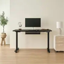 Bàn nâng hạ Pure Edge - By NiceDesign Mặt bàn 140x70cm, màu đen NDAF24PUED03