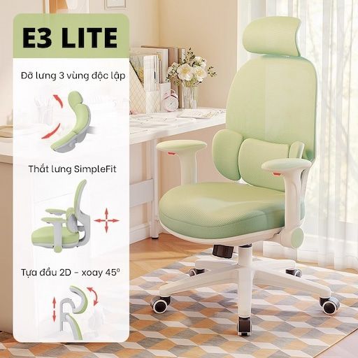 Ghế Công Thái Học Manson E3 Lite Nệm