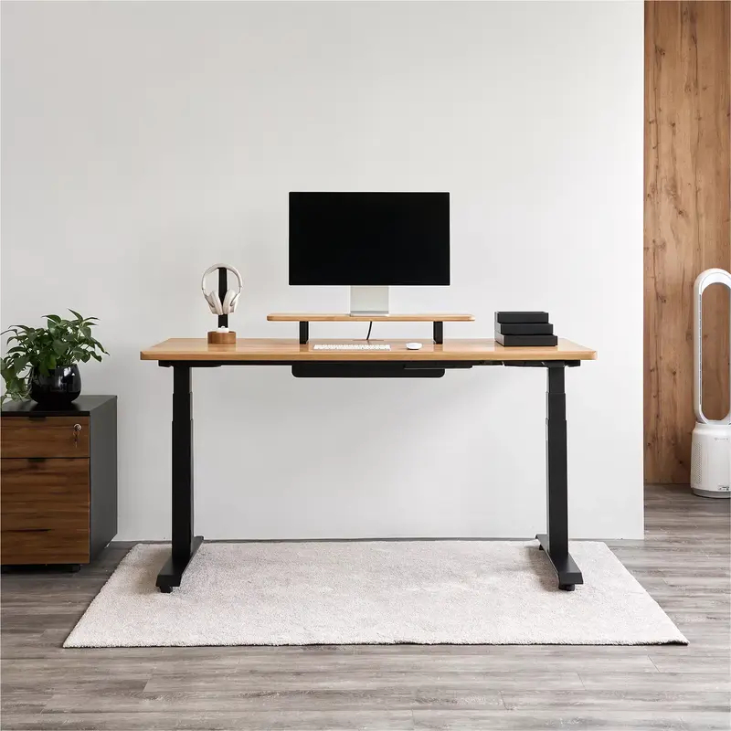 Bàn nâng hạ Noble Grande - By NiceDesign Mặt bàn 160x75cm, màu gỗ tự nhiên NDSD24GRAN02