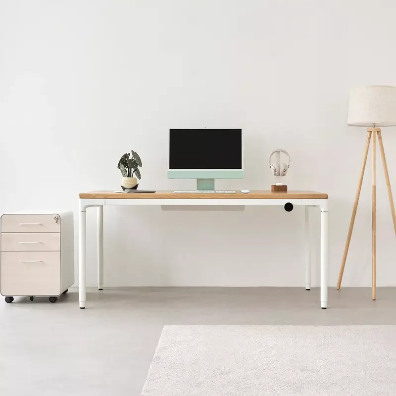 Bộ Bàn nâng hạ Elite - By NiceDesign Mặt bàn 160x80cm, gỗ sồi, màu tự nhiên NDSD24ELIT01