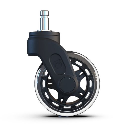 Heli - Bánh xe chống xước sàn, êm ái cho Ghế Công thái học (5 cái) (Black - Mới, Full box, Chính hãng) (WheelHeli01)