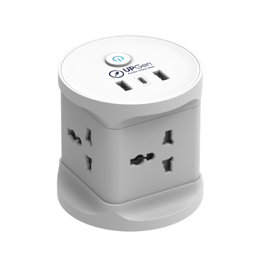 Ổ Cắm Điện UPGen T1 Pro (Output: 4 Ổ Cắm - 2 USB A - 1 USB C - Shell White - Mới, Full box, Chính hãng)