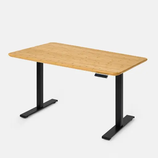 Bàn nâng hạ Bamboo - By NiceDesign (Mặt bàn 120x60x3.2cm - Khung đen - Mới, Full box, Chính hãng) (NDSD24EDBA01)