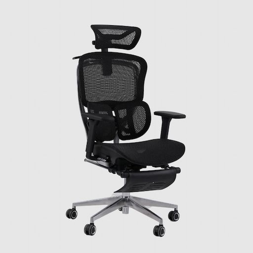 Ghế Công Thái Học GAMI Crom (Kèm Kê Chân - Carbon Black - Mới, Full box, Chính hãng)