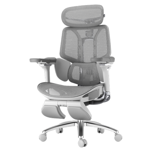 Ghế Công Thái Học Manson Hbada E3 Pro (Có Kê Chân - White - Grey - Mới, Full box, Chính hãng)