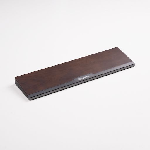 Kê tay bàn phím HyperWork Hybrid - gỗ kết hợp nhôm CNC (36cm - phù hợp layput TKL - Walnut - Black - Mới, Full box, Chính hãng)