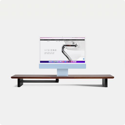 Kệ màn hình HyperWork DS01 (Walnut - Black - Mới, Full box, Chính hãng)