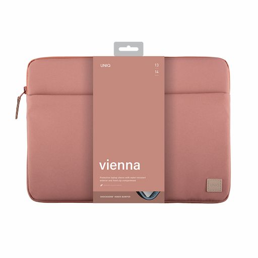 Túi Chống Sốc Laptop UNIQ Vienna (Phù hợp 13-14 inch - Pink - Mới, Full box, Chính hãng)