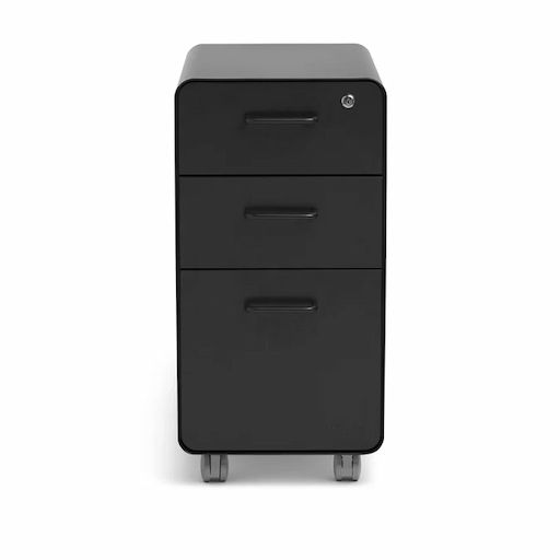 Hộc tủ tài liệu 3 ngăn The Leaf Slim (Slim - 3 Ngăn - Black - Mới, Full box, Chính hãng) (NDFC25LEAS03)