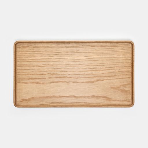 Khay để bàn PolyNeat (Vát) - By NiceDesign (36x20x2cm - Vàng gỗ tự nhiên - Mới, Full box, Chính hãng) (NDTR24PLNE01)