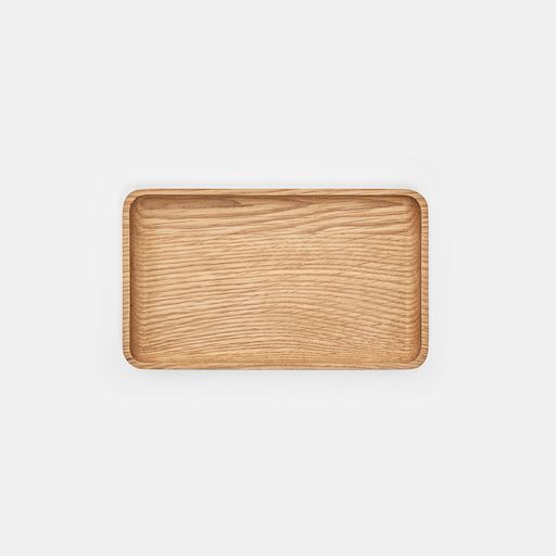 Khay để bàn PolyNeat (Vát) - By NiceDesign (20x12x2cm - Vàng gỗ tự nhiên - Mới, Full box, Chính hãng) (NDTR24PLNE03)