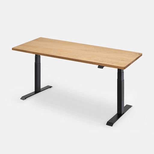 Bàn nâng hạ Noble Grande - By NiceDesign (Khung vuông đen - Oak - Black - Mới, Full box, Chính hãng) (NDSD24GRAN03)