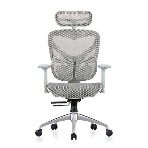 Ghế Công Thái Học Manson Iris V2 (Có Gác chân - White - Grey - Mới, Full box, Chính hãng)