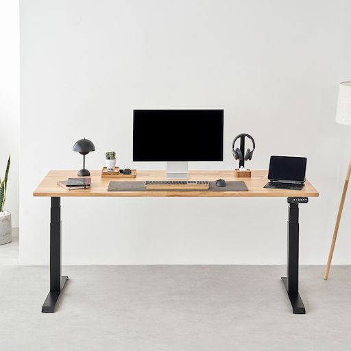 Bàn nâng hạ Taxua Fansi - By NiceDesign (180x75cm - Khung vuông trắng - Mới, Full box, Chính hãng)